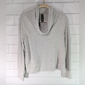 Yogaliscious Gray Cown Neck Pullover